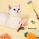 thumbnail image 4 of 4 piezas de juguete de hierba gatera, juguete masticable para gatos, palo masticable, juguete de dentición de felpa suave con forma linda, 4 of 5