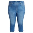 thumbnail image 4 of Terra & Sky Women's Plus Pull On Jegging Capri Pants with Control Panel, Sizes 0X-5X, 4 of 5