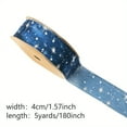 thumbnail image 4 of Estbridge Starry Sky Yarn Ribbon  Flower Packaging Bouquet Ribbon Bow Handmade DIY  1.57Inch/4cm X 5 Yards/roll - Art Supplies  Crafts & Sewing - Gift Wrapping Supplies - Gift Wrapping Ri, 4 of 7