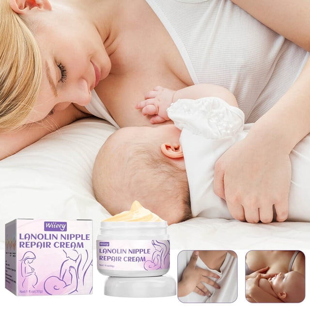 Crema reparadora de pezones con lanolina, crema para el cuidado facial que alivia la picazón y el enrojecimiento.