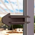 thumbnail image 4 of OULII Safety Door Lock for Window Use Coffee ABS Security Lock Easy to Install No Tools Needed Fits Most Sliding Windows 6pcs, 4 of 8