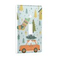 thumbnail image 2 of Yayeee Toggle Light Switch Wall Plate 1-Gang 4.5"x2.7" Home Decorative Outlet Cover, Whimsical Christmas Pattern, 2 of 7