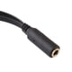 thumbnail image 4 of Adaptador de auriculares Methold negro 3,5 mm cable de audio con micrófono y divisor 1 hembra a 2 macho, 4 of 6