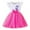 Pink, variant on MEZZALL Summer Western Style Short Sleeved Small Floral Shawl Princess Style Girls Dress Sundress, Hot Pink, 6-7 Years