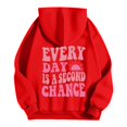 thumbnail image 4 of Tiweut Womens' Leisure Hoodies Hoodies Letter Printed Long Sleeve Hooded Loose Fit Sweatshirt Blouses RD1,3XL, 4 of 4