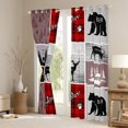 thumbnail image 3 of Homewish Jungle Wildlife Bear Curtains Pack of 2 (42x84 Each),Wild Animal Deer Curtains Blackout,Rustic Farmhouse Cabin Bedroom Curtains For Adults,Super Cozy Room Decor, 3 of 6