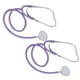 thumbnail image 3 of Juego de 2 estetoscopios de doble cabezal para médicos, enfermeros, veterinarios, estudiantes, dispositivo de atención médica, morado, 3 of 14
