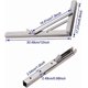 thumbnail image 2 of 2 Pack Foldable Shelf Brackets, Heavy Duty Wall Mount Polished Stainless Steel Type K Shelf Brackets with Short Release Arm, 2 of 4