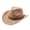 Camel, variant on Western Suede Cowboy Cowgirl Hat for Women Men: Classic Wide Brim Fedora Hat for Western-themed Party Casual