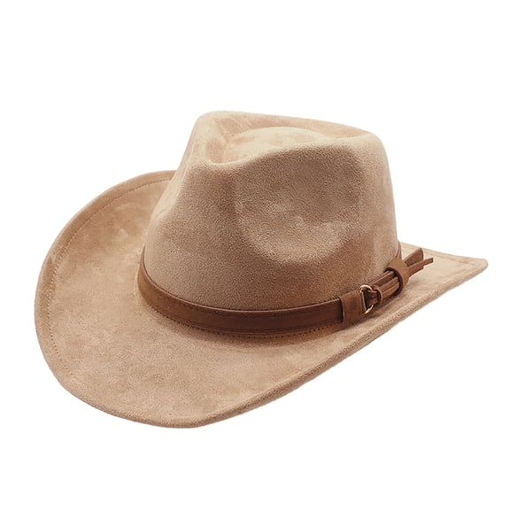 Avaner Western Suede Cowboy Cowgirl Hat for Women Men: Classic Wide Brim Fedora Hat for Western-themed Party Casual