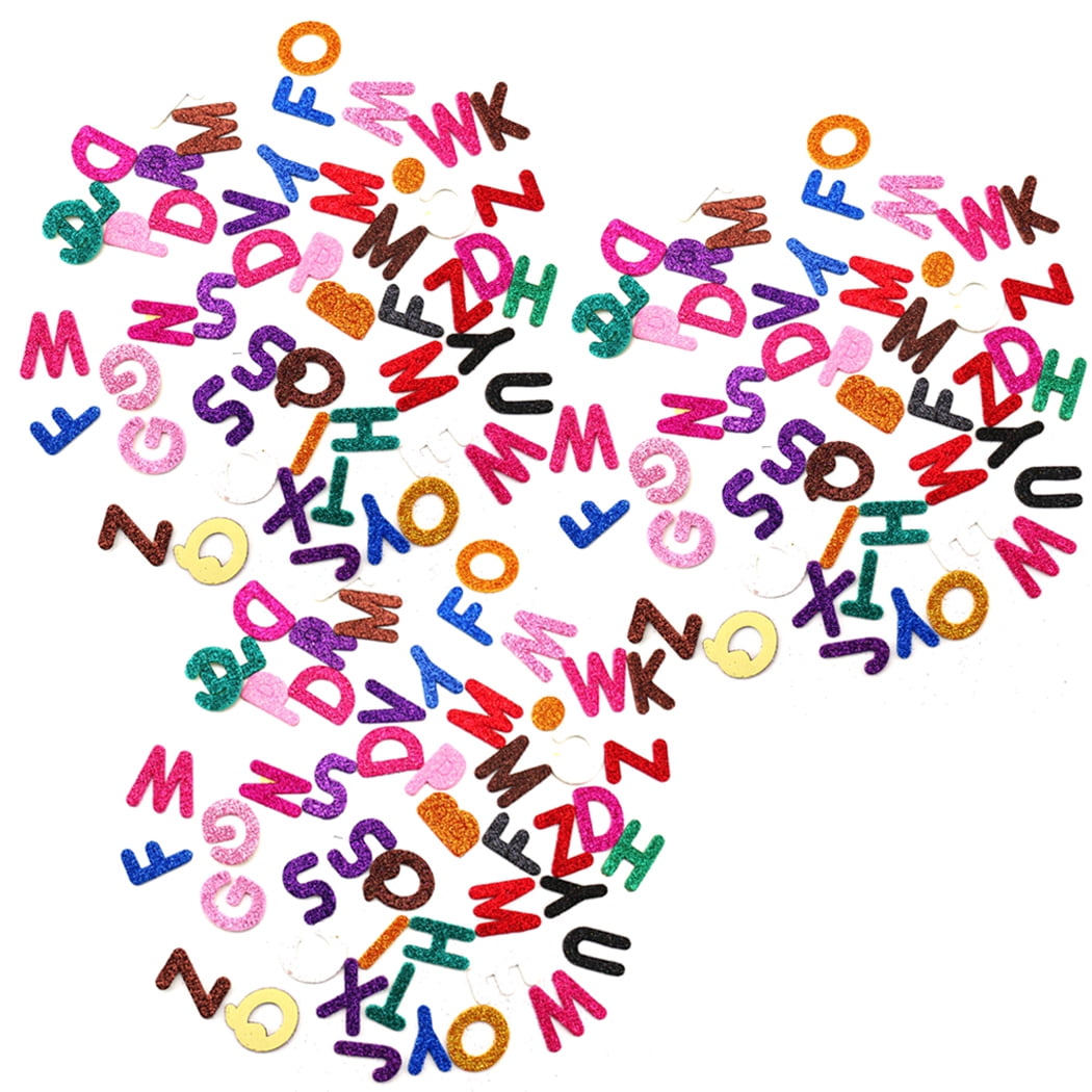 Stickers Lettres Alphabet Pailletées En Mousse EVA – Lot XXL Coloré Pour DIY, Décoration Enfant, Scrapbooking Et Artisanat (Rose, Bleu, Vert, Rouge, Jaune…)