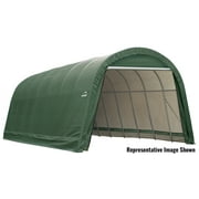 ShelterCoat 15 x 28 ft. Wind and Snow Rated Garage Round Green STD