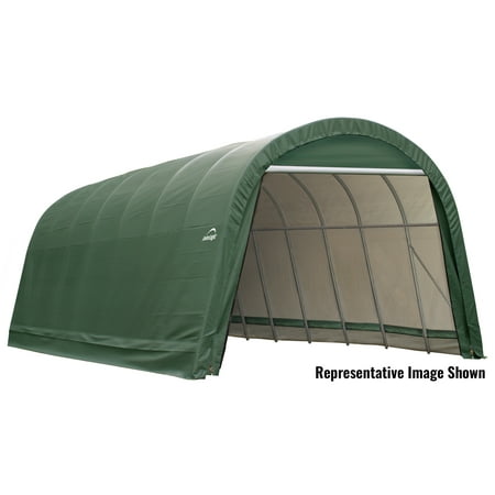 ShelterCoat 15 x 28 ft. Wind and Snow Rated Garage Round Green STD