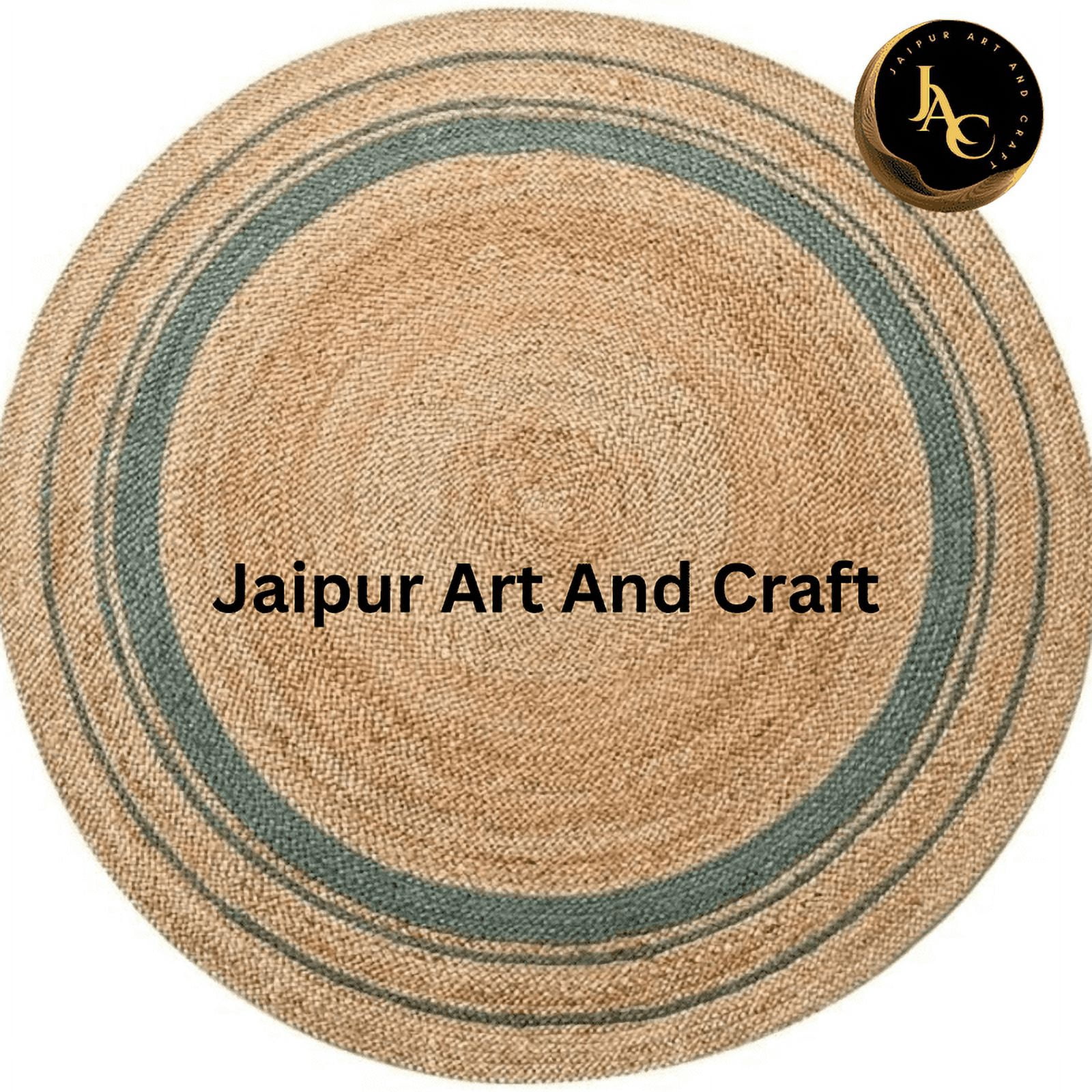 Jaipur Art And Craft Reversible Jute Rug New Design Handmade Braided Round Area Rug for Home Décor (9x9 Sq Ft)
