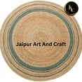thumbnail image 2 of Jaipur Art And Craft Reversible Jute Rug New Design Handmade Braided Round Area Rug for Home Décor (4x4 Sq Ft), 2 of 5