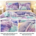 NTBED Shaggy Fluffy Faux Fur Duvet Cover Set Tie Dye Style Luxury Ultra