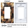 thumbnail image 3 of Yayeee Rocker Switch Wall Plate 3-Gang 6.5"x4.6" Home Decorative Outlet Cover, Gold Flower, 3 of 6