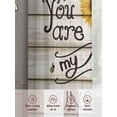thumbnail image 6 of Farmhouses Sunflowers Sheer Curtains for Living Room Bedroom, You Are My Sunshine Beige Wood Grain Light Filtering Sheer Curtains, Rod Pocket Voile Window Drapes, 2 Panels Set 52"x 108", 6 of 7