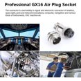 thumbnail image 2 of Conector de enchufe de aviación Gx16, conector de cable de aviación de metal macho hembra de 2 pines tipo tornillo (plateado) (1 unidad), 2 of 4