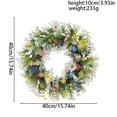 thumbnail image 3 of Kokovifyves Easter Wreath Spring Summer Wreath for Front Door Easter Wreath Decorations Cute Rabbits Simulated Flowers Outdoor Home Door Hanging Decorations Props, 3 of 8