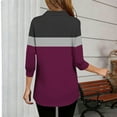 thumbnail image 5 of Womens Collared Shirts Long Sleeve V Neck Button Down Casual Athletic Tops Golf Sport Tee, 5 of 5