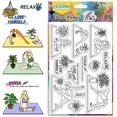 thumbnail image 1 of Sellos transparentes de silicona con diseño de mujeres y plantas para manualidades., 1 of 8