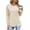 Beige-A, variant on Women's Crew Neck Quilted Textured Long Sleeve Pullover Tops Loose Curved Hem Solid Casual Transitional Daily Sweatshirts