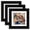 Black, variant on 8x8 Picture Frame Set of 3, Display 5.5x5.5 Picture with Mat or 8 x 8 Without Mat, Square Wood Photo Frame for Wall Mount and Tabletop Display