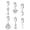 Style D, variant on 6 Pcs Fake Belly Piercing For Women Fake Belly Button Piercings Cz Non Piercing