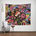 thumbnail image 2 of LINLIN Psychedelic mushroom eye tapestry bohemian fantasy plant tapestry colorful monster wall hanging house decoration, 2 of 5