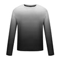 thumbnail image 4 of Miluxas Shirts for Men Long Sleeve Casual Loose Gradient Color Print Crewneck Sweatshirt Lightweight Gym Workout Pullover Top Black, 4 of 4