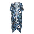 thumbnail image 2 of FKELYI Camo Blue Black Soccer Star Print Kimono Coverups for Women Soft Beach Cover Up Half Sleeve Summer Cardigan Bikini Cover Ups Resort Wear Casual Cruise Outfits, 2 of 6