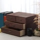 thumbnail image 4 of Caja de almacenamiento de cajón retro, organizador de maquillaje, , perfumes, caja de soporte de almacenamiento de exhibición de cosméticos con 3 capas Gloria Caja de almacenamiento de madera, 4 of 9