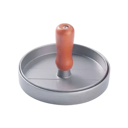 12CM Hamburger Maker Press Chopped Steak Meat Smasher Cutlet Mold Croquettes Kitchen Cooking Tool Hamburgueria Diner Accessories (Mahogany handle)