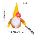thumbnail image 2 of Cute Flower Decor Gnome Plush Ornament, Dwarf Stuffed Doll No - Face Old Man Figurine, Home Decor Accent For Shelf Tabletop, 2 of 6
