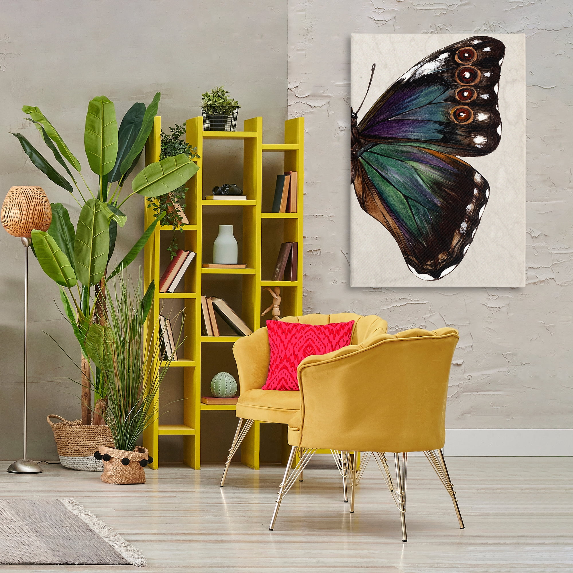 Stupell Industries Classic Butterfly Wing Animals & Insects Painting Gallery Wrapped Canvas Art Print Wall Art, 30 x 45