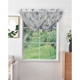 thumbnail image 2 of Waterfall Valances for Windows, Vintage Coastal Kitchen Sheer Valance Curtains, Nautical Summer Beach Sea Turtle Starfish Rod Pocket Swag Valances for Living Room Bedroom, 47.2"x38.5", 2 Panel, 2 of 8