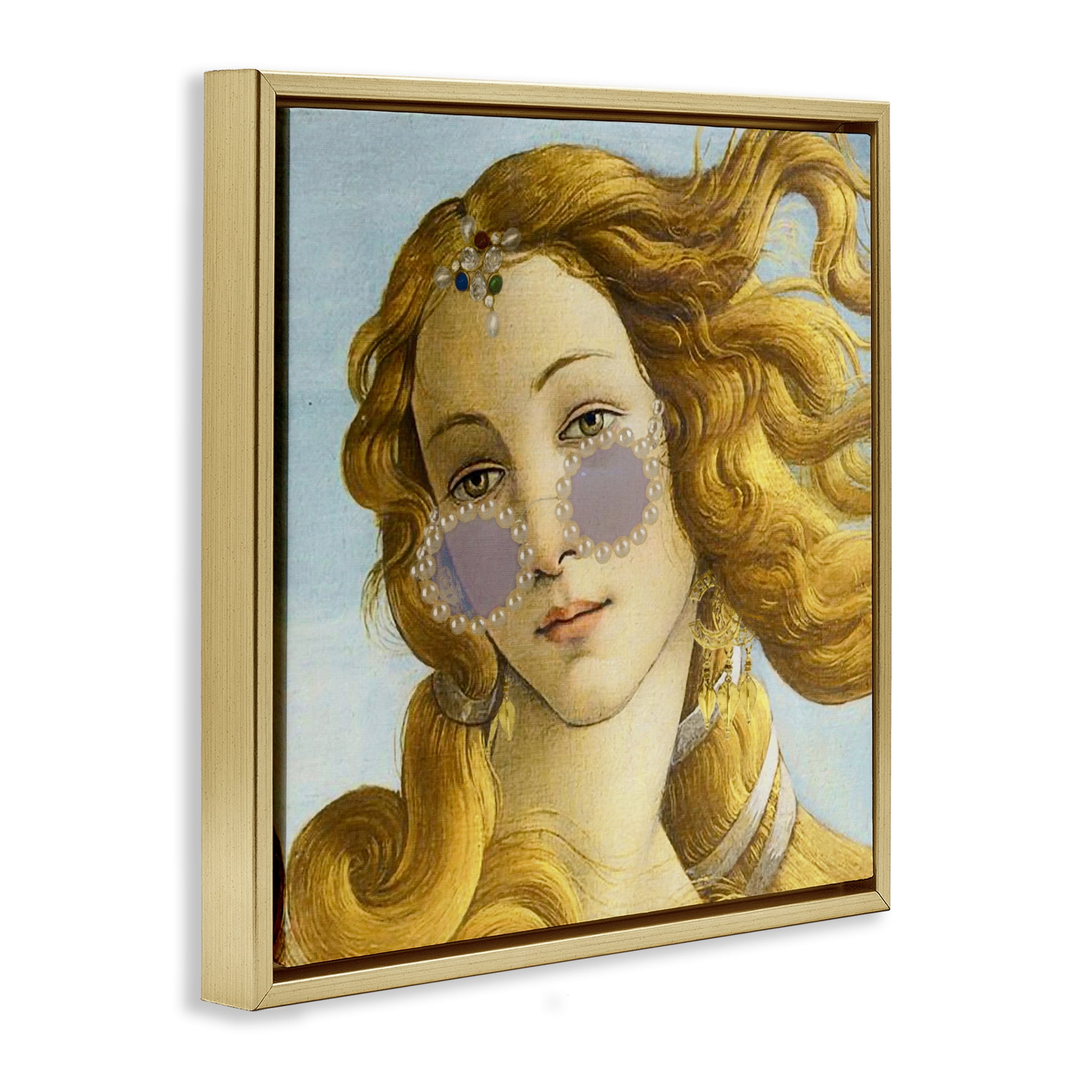Stupell Industries Modern Day Venus Shades Gold Framed Floater Canvas Wall Art, design by Grotto Studios