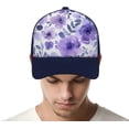 thumbnail image 4 of Purple Floral Pattern Baseball Cap Classic Golf Cap Soft Dad Hat Multicolor Adjustable Low Profile Hat Unisex, 4 of 6