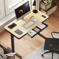 thumbnail image 3 of FunniHomi 48" Width Home Office Electric Standing Desk with Drawers, Sit Stand Desk with Storage, USB Charging, Height Adjustable Computer Desk for Home Office, Bamboo Top and Black Adjustable Frame, 3 of 10