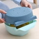 thumbnail image 4 of PP Colander Portátil Doble Capa Caja de seguridad Cocina Cocina Drenaje Cesta Fruta Lavado Accesorios Accesorios con soporte de teléfono claro azul Inevent HA011948-02, 4 of 7