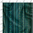thumbnail image 2 of Soimoi Polyester Fleece Green Fabric By the Yard - 56 Inch Wide - Stripe Leaves & Flower Floral Pattern Fabric - Botanical and Elegant Designs for Various Uses Printed Fabric, 2 of 6