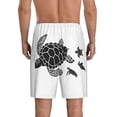 thumbnail image 3 of Gaeub Family Of Sea Turtles Printed Men's Short Pajama Pants, Lightweight Lounge & Sleep Bottoms Keep You Cool - X-Large, 3 of 9
