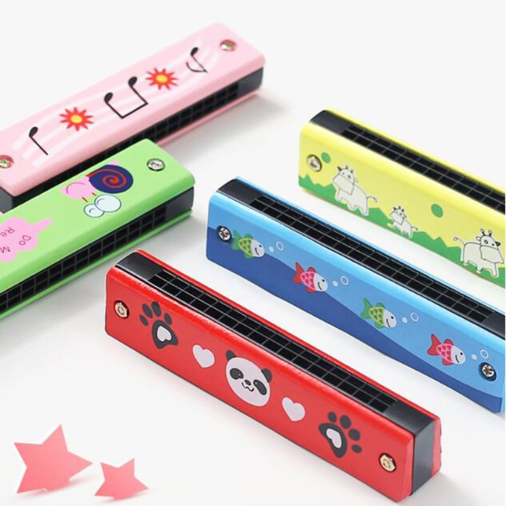 Kids Child Cartoon Plastic Harmonica Toy Fun Musical Early Educational Toy Gift 