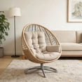 thumbnail image 1 of Cojín para silla colgante de exterior, con soporte para espalda, estilo bohemio, para muebles de interior, jardín y dormitorio. Caqui, 1 of 8