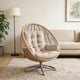 thumbnail image 1 of Cojín para silla columpio estilo bohemio, cojín para asiento de columpio de jardín, cojín para silla huevo, cojín colgante para exterior Caqui, 1 of 8