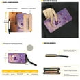 thumbnail image 2 of LedBack Butterfly Moon Print Handbag and Purse Set Zipper Shoulder Purses Leather Top Handle Handbags with Wallet for Women Shopping, 2 of 4