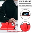 thumbnail image 3 of Compatible with iPhone 15 Plus Wallet Case Premium Zipper Large Space Flip PU Leather Cover, 3 of 5