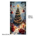 thumbnail image 3 of 35x79 Inch Elastic Nutcracker Door Cover, Traditional Soldier Front Door Fabric Wrap, Stretchable Winter Holiday Entryway Banner Decoration, Christmas Party Outdoor Mural, 3 of 5