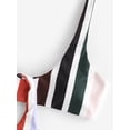 thumbnail image 5 of ZAFUL for Women Swimsuit Ribbed Rainbow Keyhole Cutout One-piece Swimsuit Multi M, 5 of 6